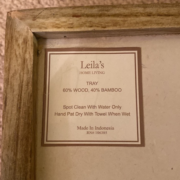 Bamboo wood square tray - Picture 7 of 7